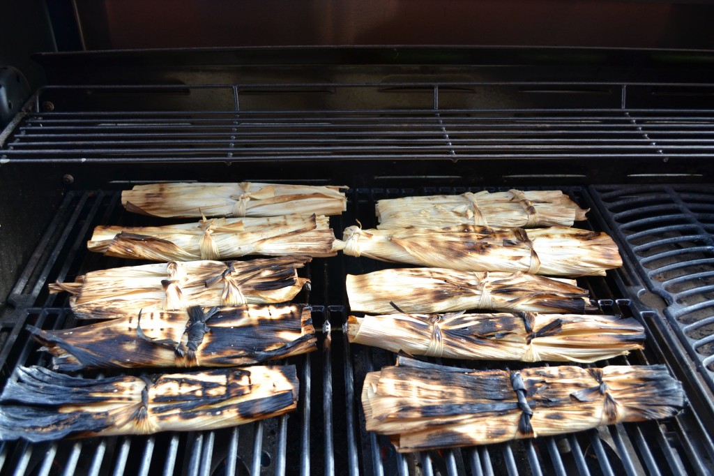 Tilapia Grilled in Corn Husks with Roasted Jalapeno-Lime Butter